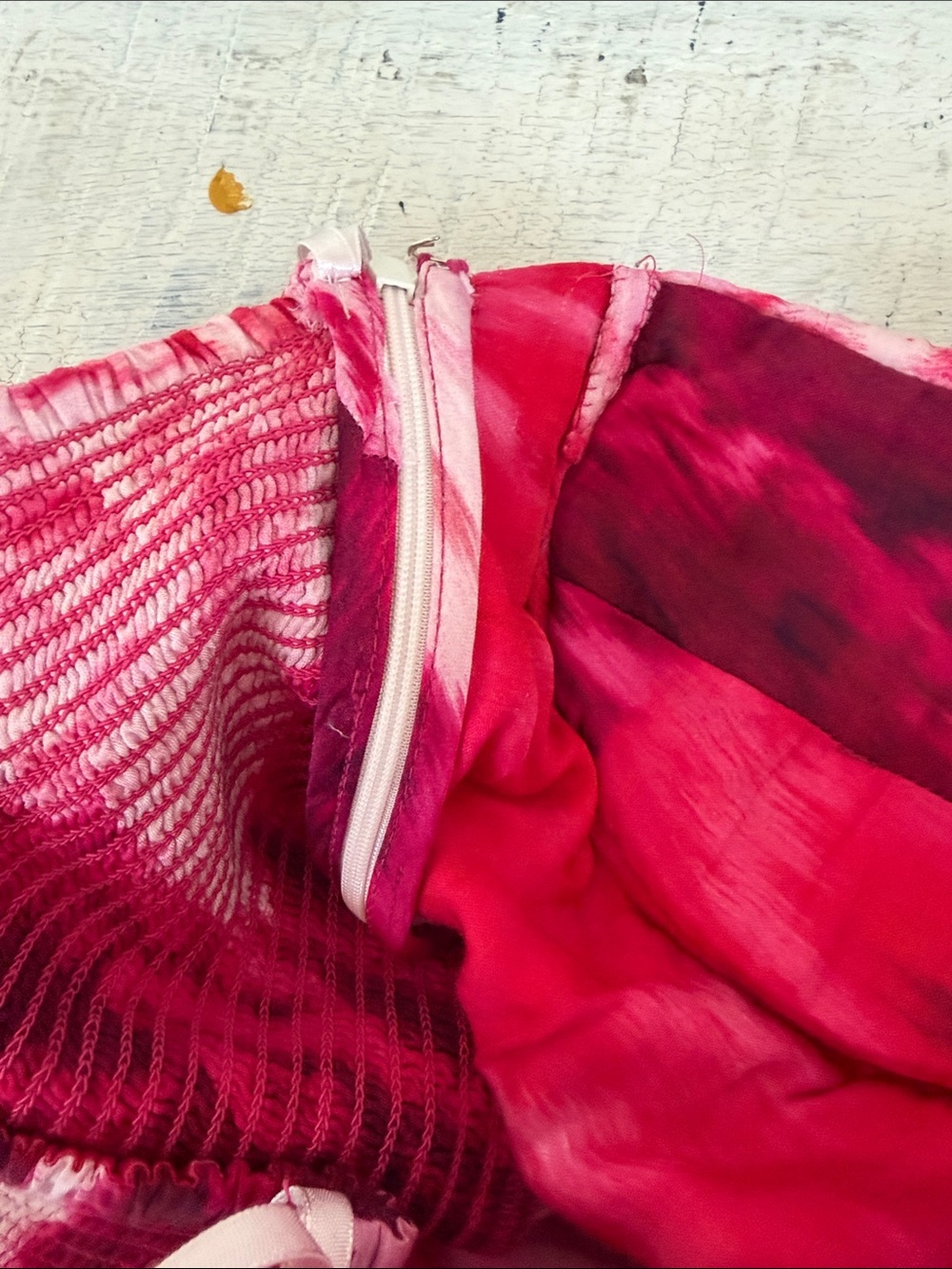 Ranna Gill Pink Red Tie-Dye Strapless Jumpsuit Romper - Picture 7 of 8